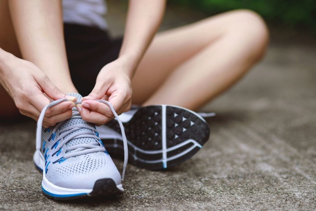 Runner Wearing New Pair of Shoes