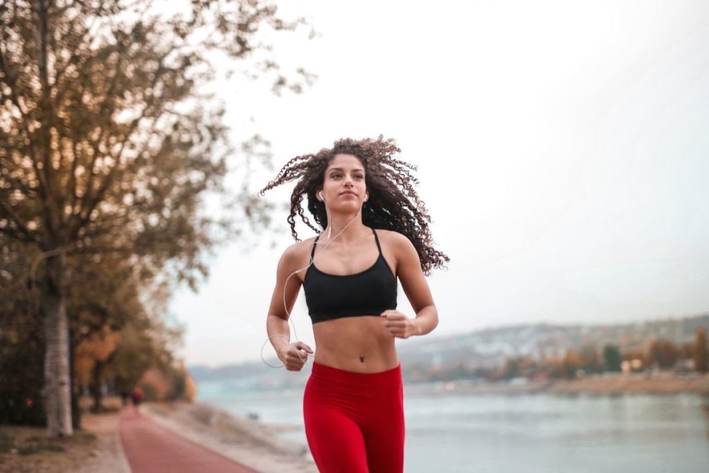 Woman Running Outdoors