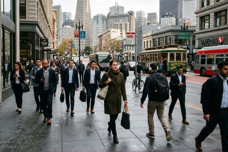 Commuting Pedestrians in San Fransisco
