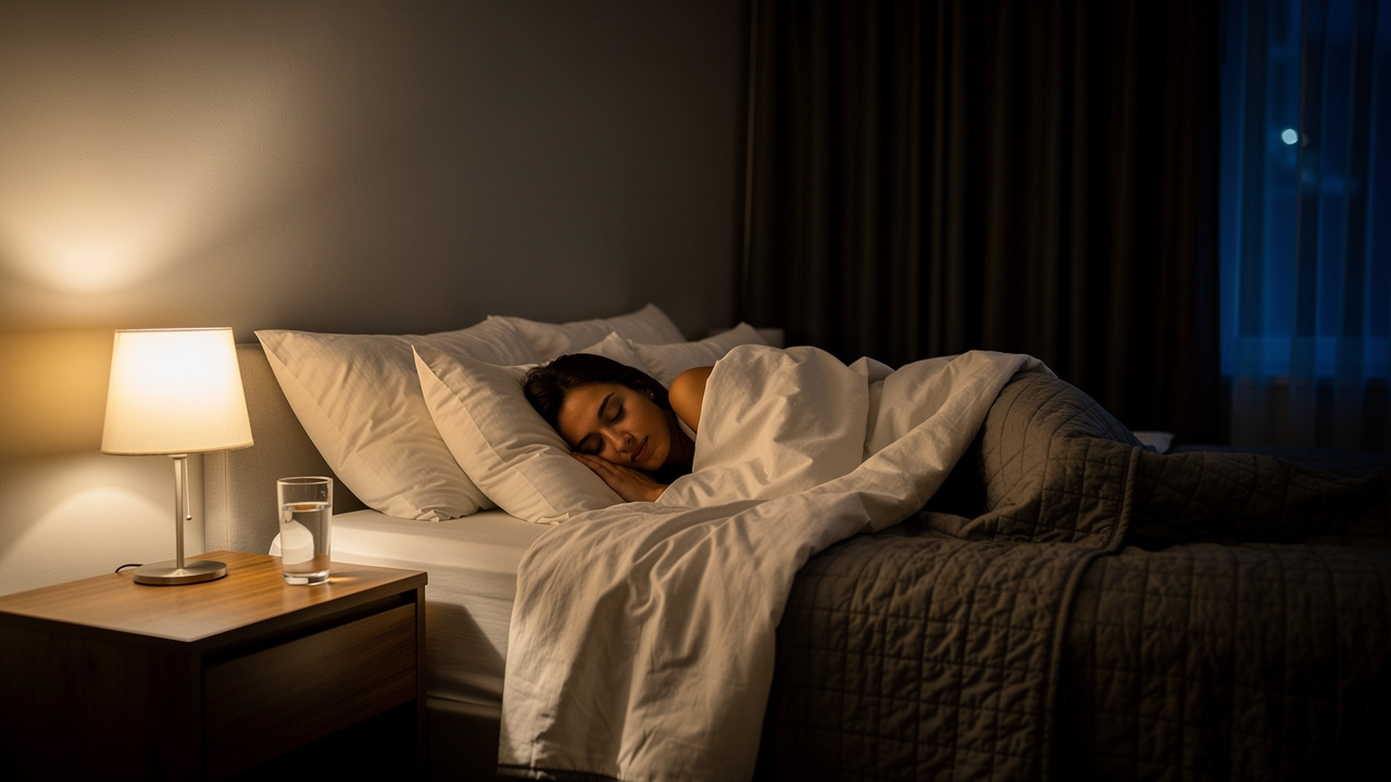 Person sleeping peacefully for optimal fitness recovery